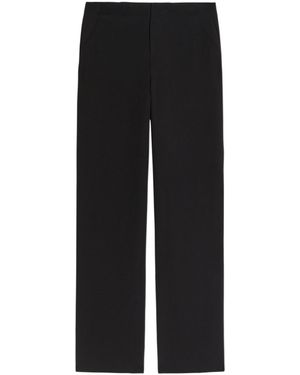 Reformation Vida Straight-Leg Crepe Trousers - Black
