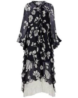 Dorothee Schumacher Floral Daydream Midi Dress - Black