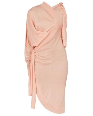 Ferragamo Ferragamo Asymmetric Knitted Dress - Pink