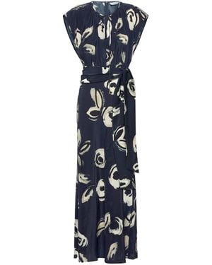 Max Mara Silk Maxi Dress - Blue