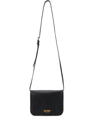 Moschino Logo Flap Shoulder Bag - White