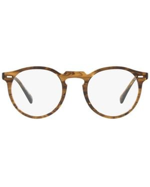 Oliver Peoples Gregory Peck Oval Frame Glasses - Metallic