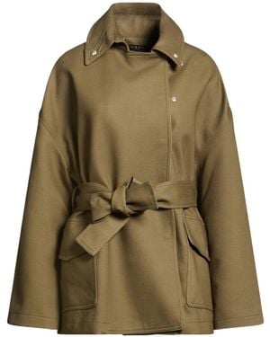 Rag & Bone Plain Colour Long Sleeve Belted Trench Coat - Green