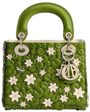 Dior Mini Lady Bag With Strap - Green