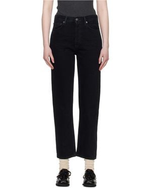 Agolde 90's Pinch Waist Cropped Leg Jeans - Black