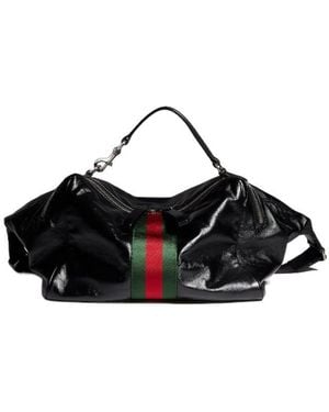 Gucci Small Crossbody Bag With Web - Black