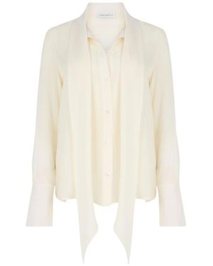 Nina Ricci Lavalliere Satin Shirt - White