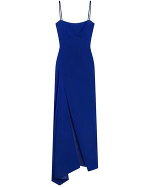 Givenchy Sliced Long Slashed Dress - Blue