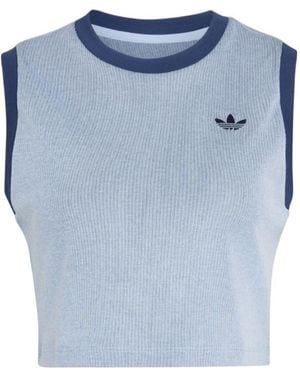 adidas Originals Cropped Sleeveless Top - Blue