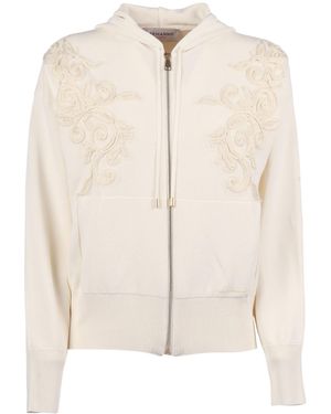 Ermanno Scervino Zipper Casual Jacket - Natural