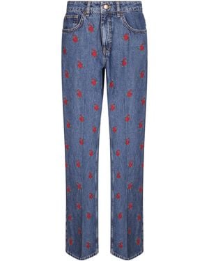 FARM Rio Floral Embroidered Jeans - Blue