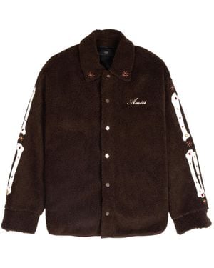 Amiri Collared Long-Sleeved Casual Jacket - Brown