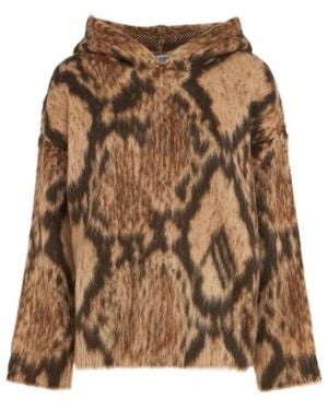 The Attico Brushed Wool Blend Jumper - Brown