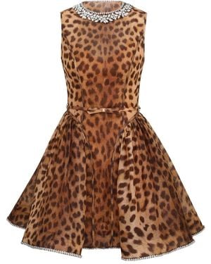 Zimmermann Crush Paneled Mini Dress - Brown