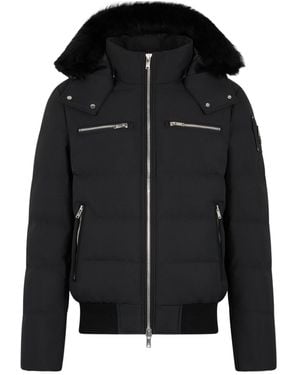 Moose Knuckles Cloud Shearing Bomber Jacket - Black