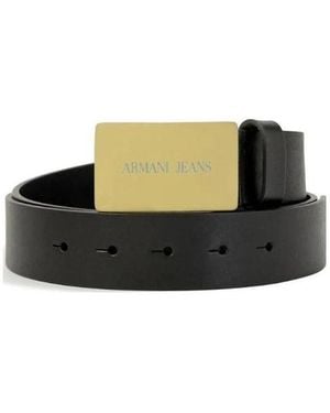 Armani Jeans Logo Belt - Black