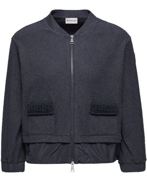 Moncler Zippered Cardigan - Blue