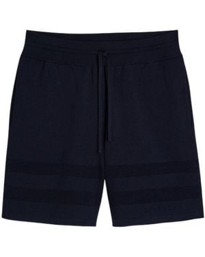 Givenchy Textured Knit Cotton-Blend Shorts - Blue