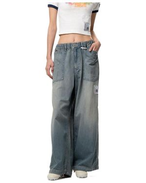 Maison Mihara Yasuhiro Light Denim Wide Trousers - Blue