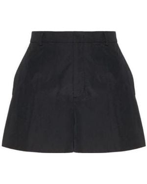 RED Valentino Taffeta Tailored Shorts - Black