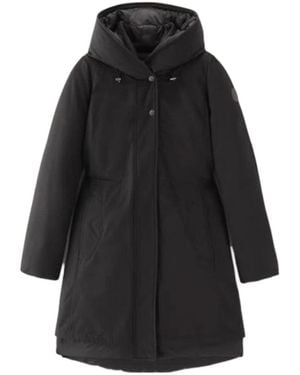 Woolrich Weoka Logo-Patch Down-Padded Parka - Black