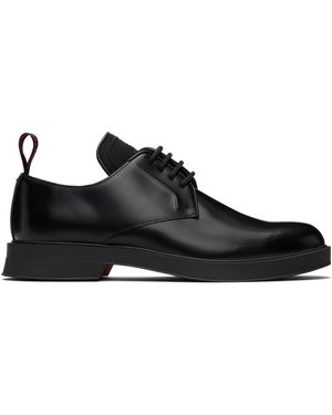 BOSS Leather Lace-Up Derby Shoes - Black