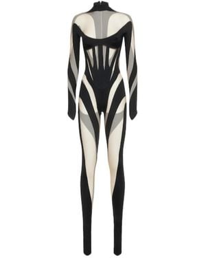 Mugler Dua Lipa Jersey Tights - Black
