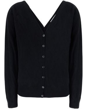 Lisa Yang Long-Sleeve V-Neck Cardigan - Black