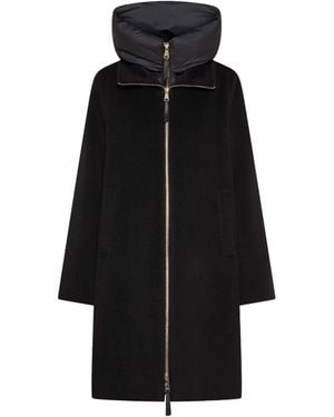 Seventy Hooded Zip-Up Coat - Black