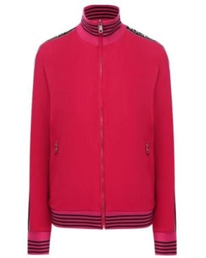Dolce & Gabbana Long-Sleeved Zipper Sweatshirt - Red