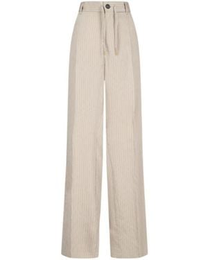 DARKPARK Pinstriped Trousers - White