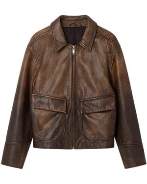 GIMAGUAS Claudia Leather Jacket - Brown
