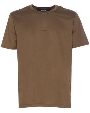 C.P. Company Gasato Short Sleeved Logo Jersey T-Shirt - Brown