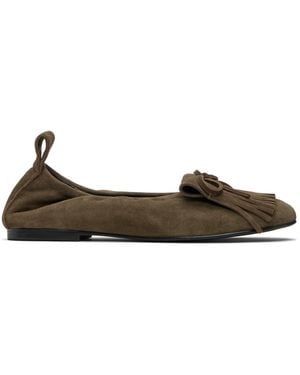 OPEN YY Tassel Ballet Flats - Brown