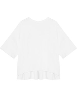 Emporio Armani Ruffled T-Shirt - White