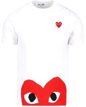 COMME DES GARÇONS PLAY Short-Sleeved T-Shirt - Red