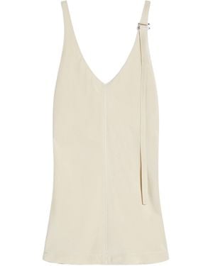 Sportmax Waser V-Neck Sleeveless Top - Natural