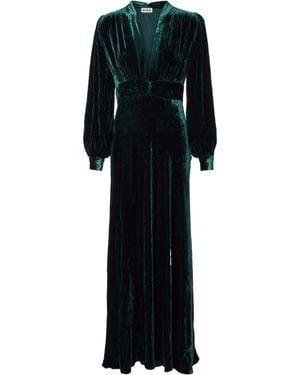 RIXO London V-Neck Long Sleeve Dress - Black