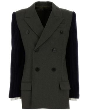 Jean Paul Gaultier The Bi-Material Suit Jacket - Black