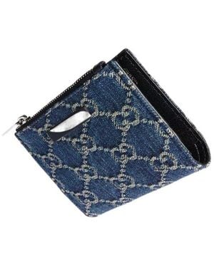Gucci Small Wallet With Plaque - Blue