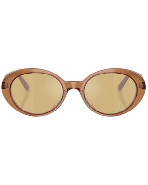 Oliver Peoples Lumar Oval Frame Sunglasses - Metallic