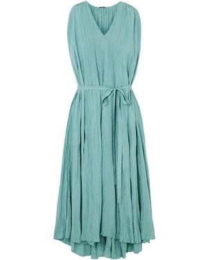 JOSEPH Martini Belted Silk-Habotai Midi Dress - Blue