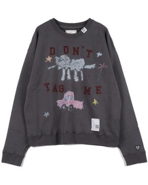 Maison Mihara Yasuhiro Graphic-Print Sweatshirt - Black