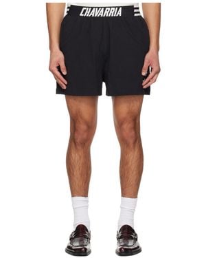 Willy Chavarria X Adidas Originals House Striped Elasticated-Waist Shorts - Blue