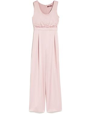 Max Mara Sleeveless Round Collar Jumpsuit - Pink