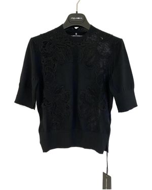 Ermanno Scervino Round Neck Rib Jumper - Black