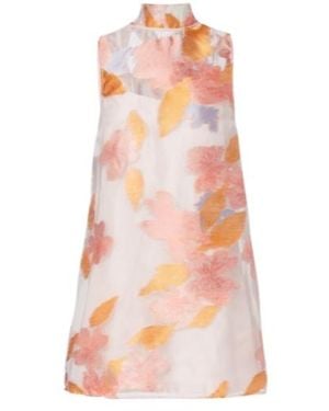STAUD Albee Floral Organza Minidress - Pink