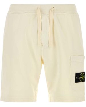 Stone Island Bermuda Shorts - Natural