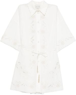 forte_forte Floral Embroidered Dress - White