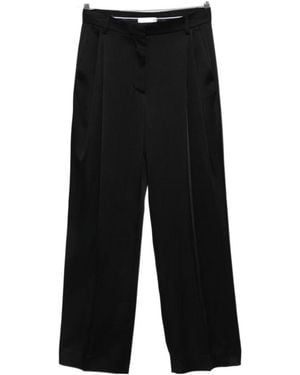 Stella McCartney Pleated Wide-Leg Trousers - Black